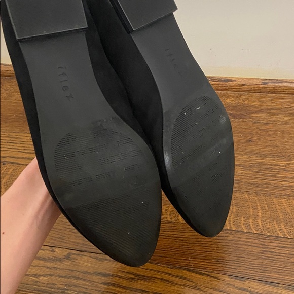 Anne Klein “Town” Suede Pointed-Tow Bow Loafers in Black, Size 9.5 - Picture 9 of 9